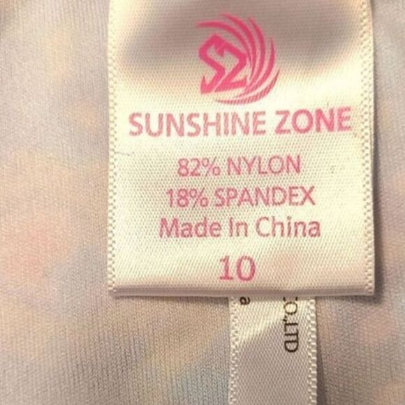 SUNSHINE ZONE Swimsuit Girls 1-Piece Paisley sz 10 - Picture 8 of 13